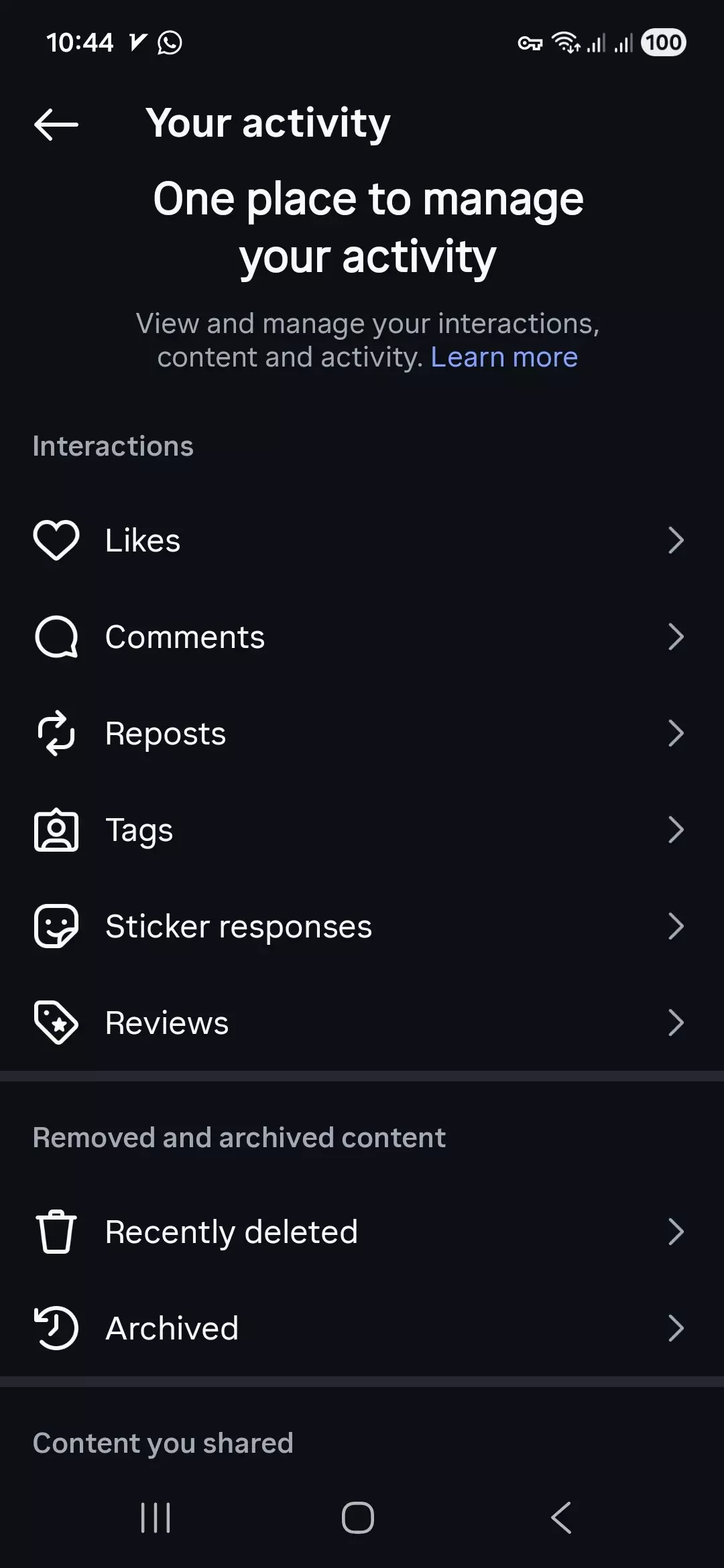My Activity