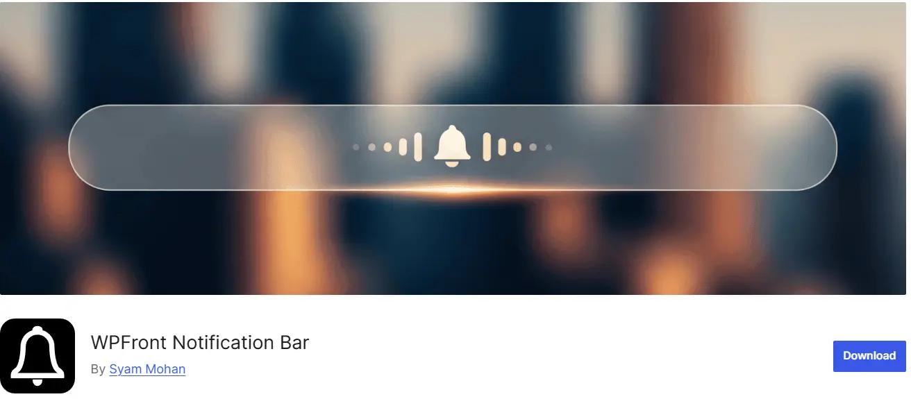 WPFront Notification Bar