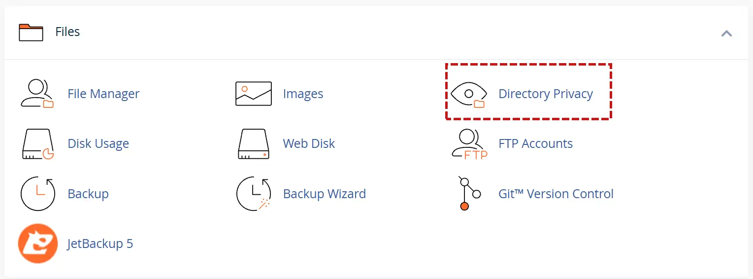 Directory Privacy در سی پنل