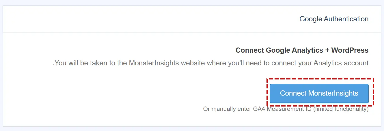 اتصال MonsterInsights