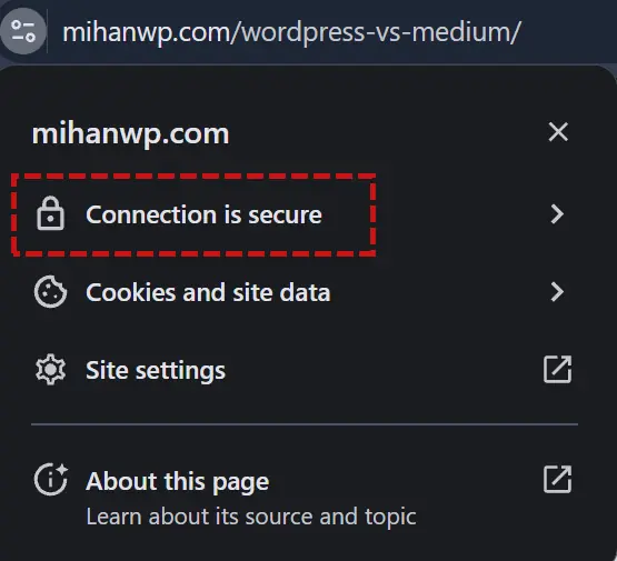 connection in secure