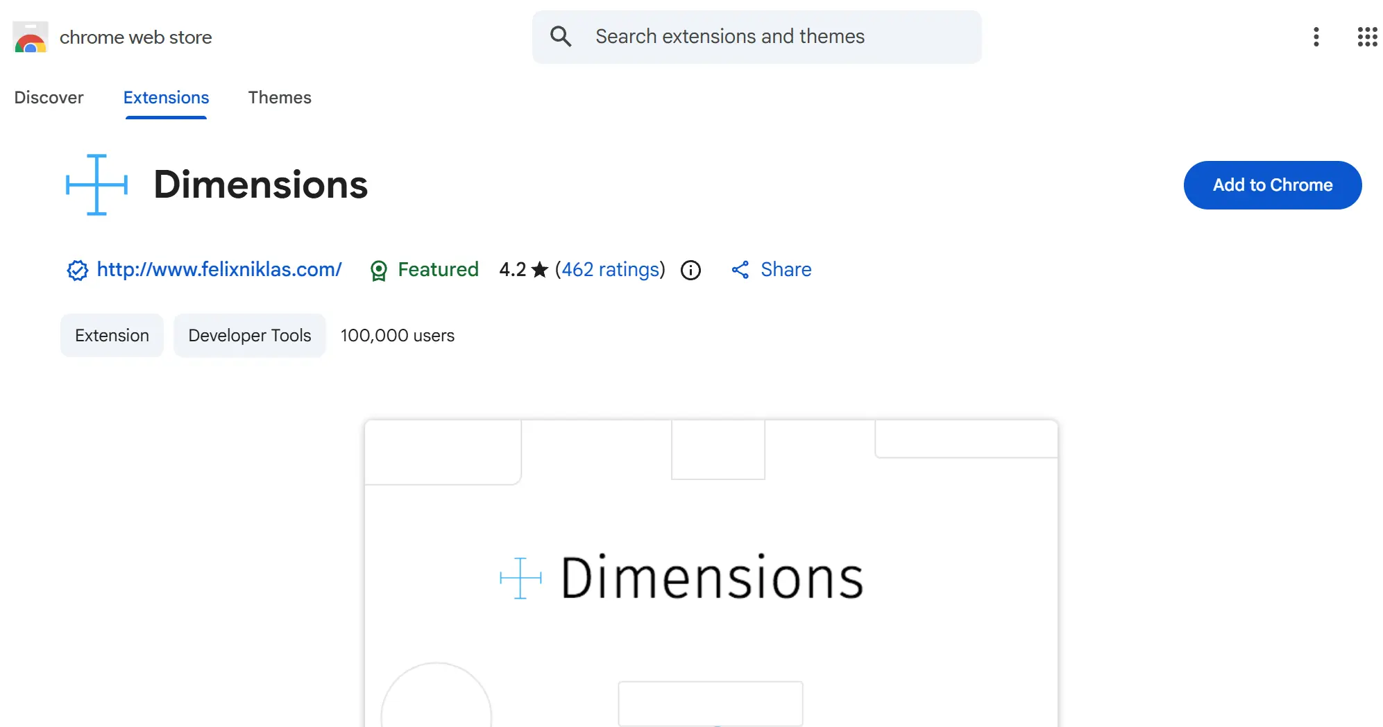 افزونه Dimensions