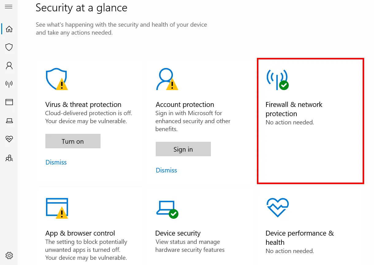 Firewall & network protection