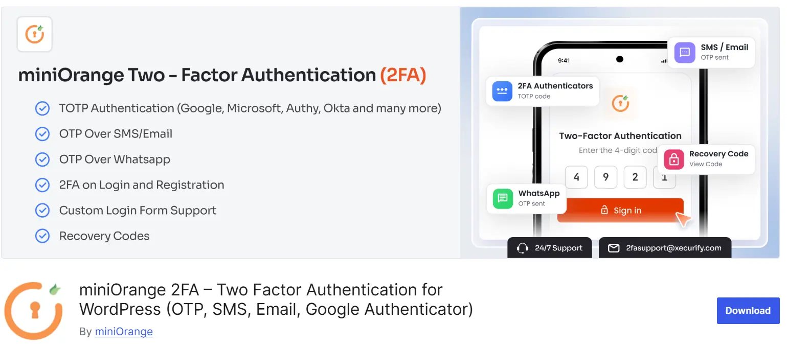 افزونه Google Authenticator mini orange