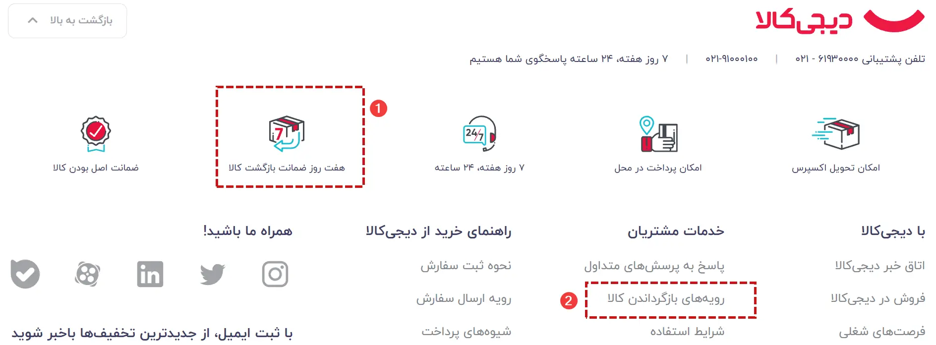 روند بازگرداندن کالا در سایت دیجیکالا