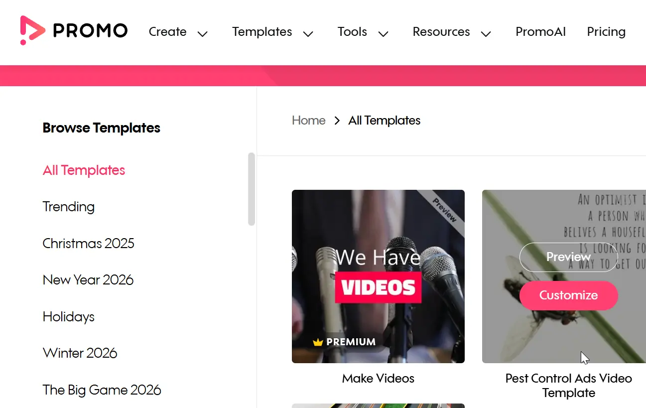 نرم‌افزارتحت وب Promo Video Maker