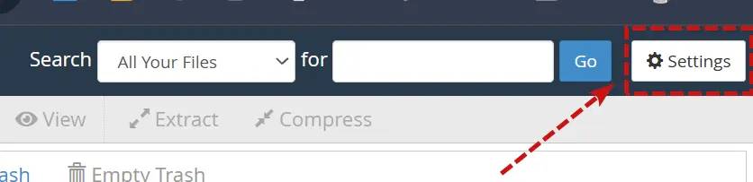 تنظیمات فایل منیجر cpanel