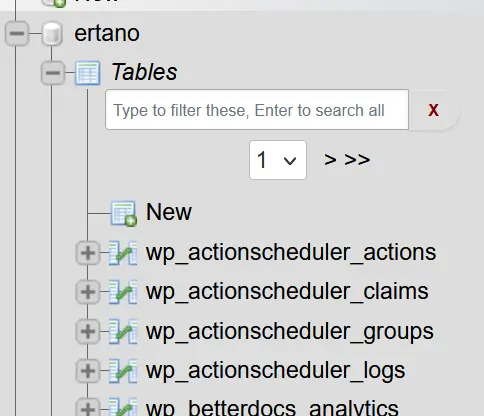 Table Prefix