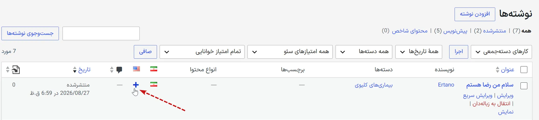 ترجمه مطالب سایت وردپرس