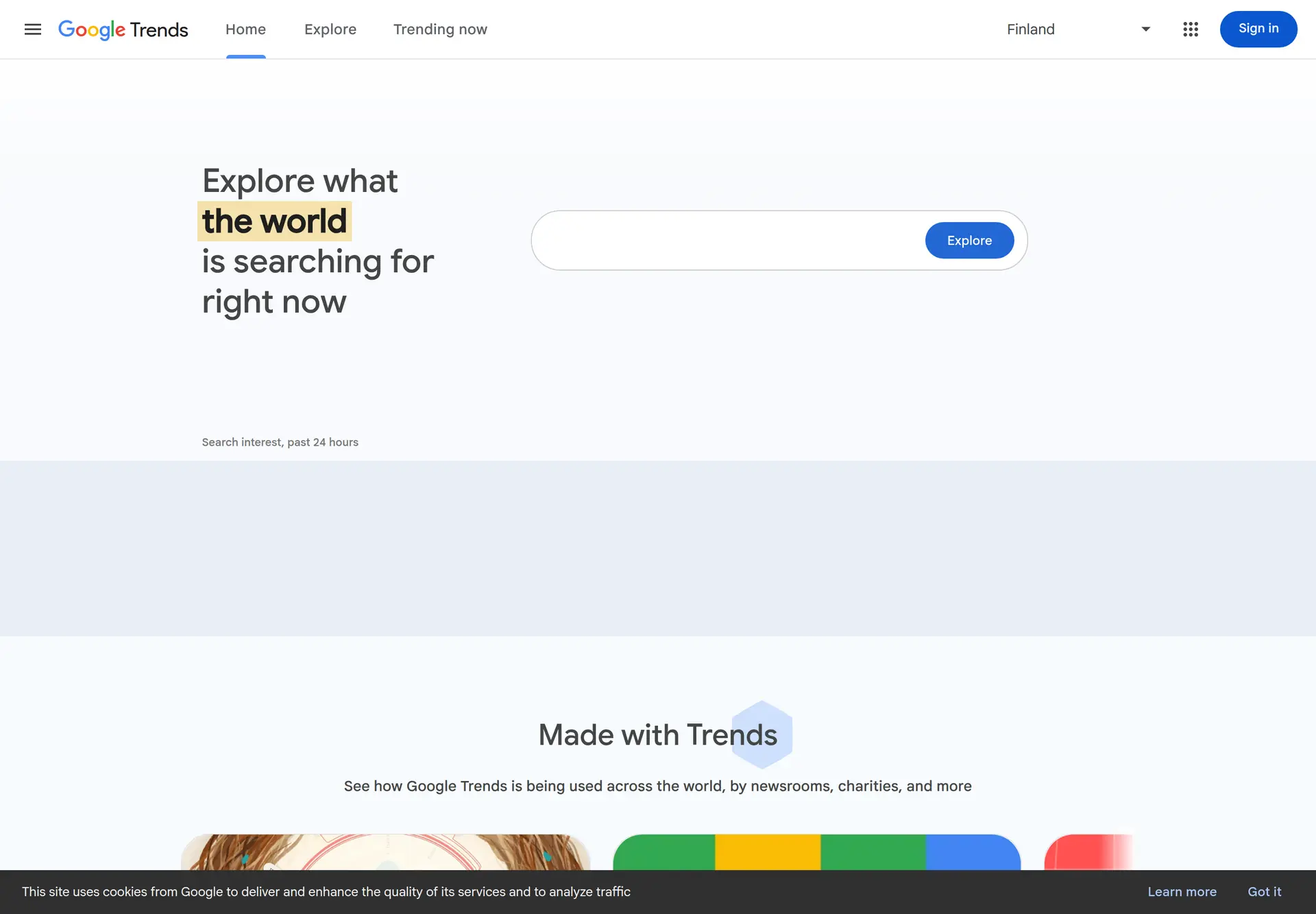 بررسی روند جستجوی موضوع‌ها در Google Trends