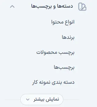 بخش انواع محتوا در تنظیمات یواست سئو