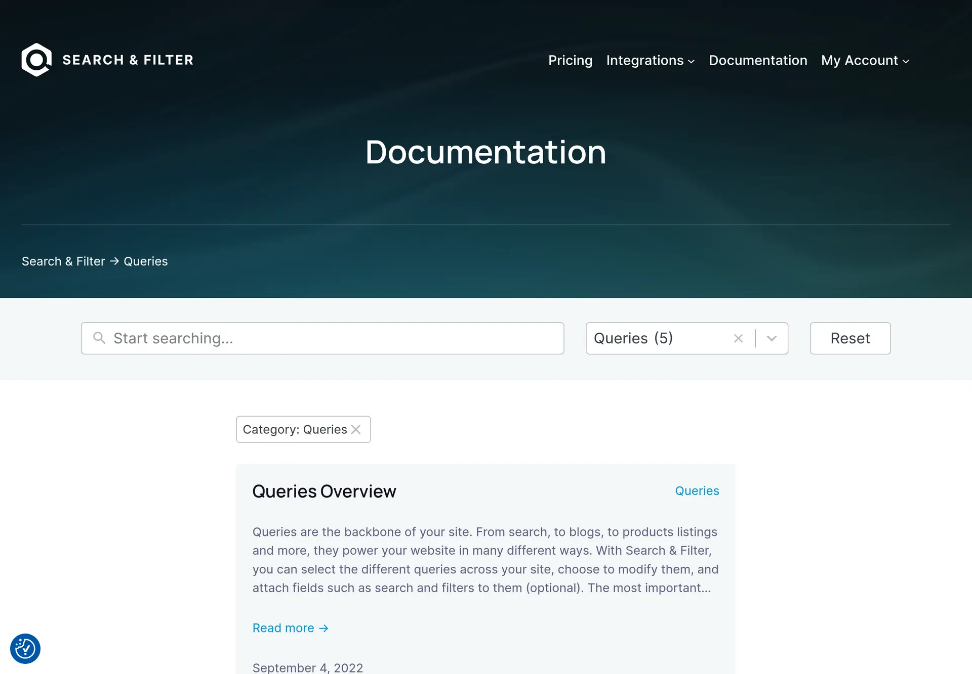 نمای کلی ساخت Query در مستندات رسمی Search & Filter