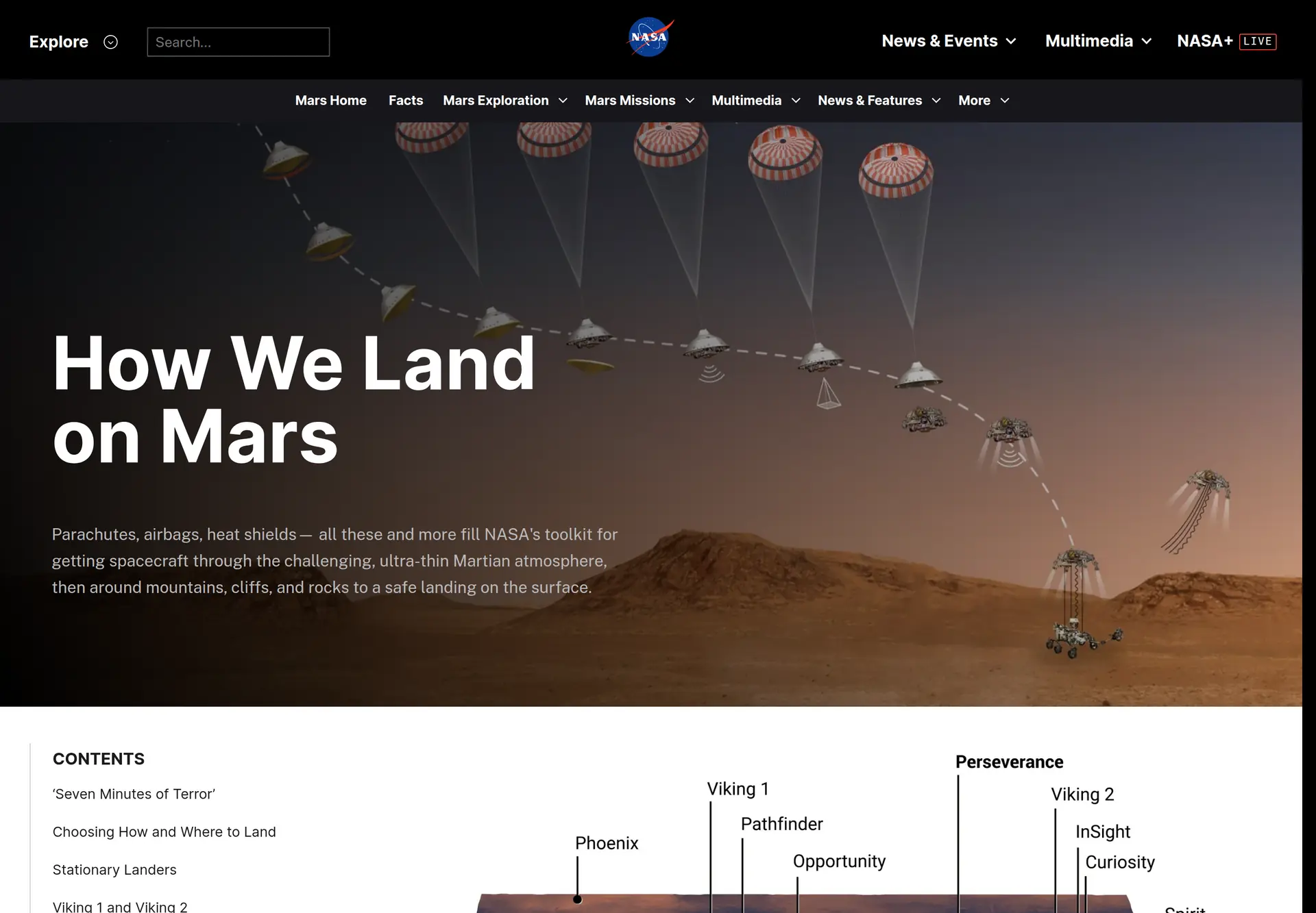مأموریت رباتیک Mars Pathfinder که در سال ۱۹۹۷ توجه زیادی به مریخ جلب کرد.