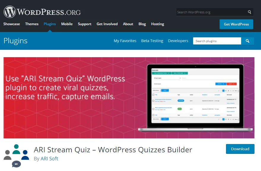افزونه ARI Stream Quiz – WordPress Quizzes Builder