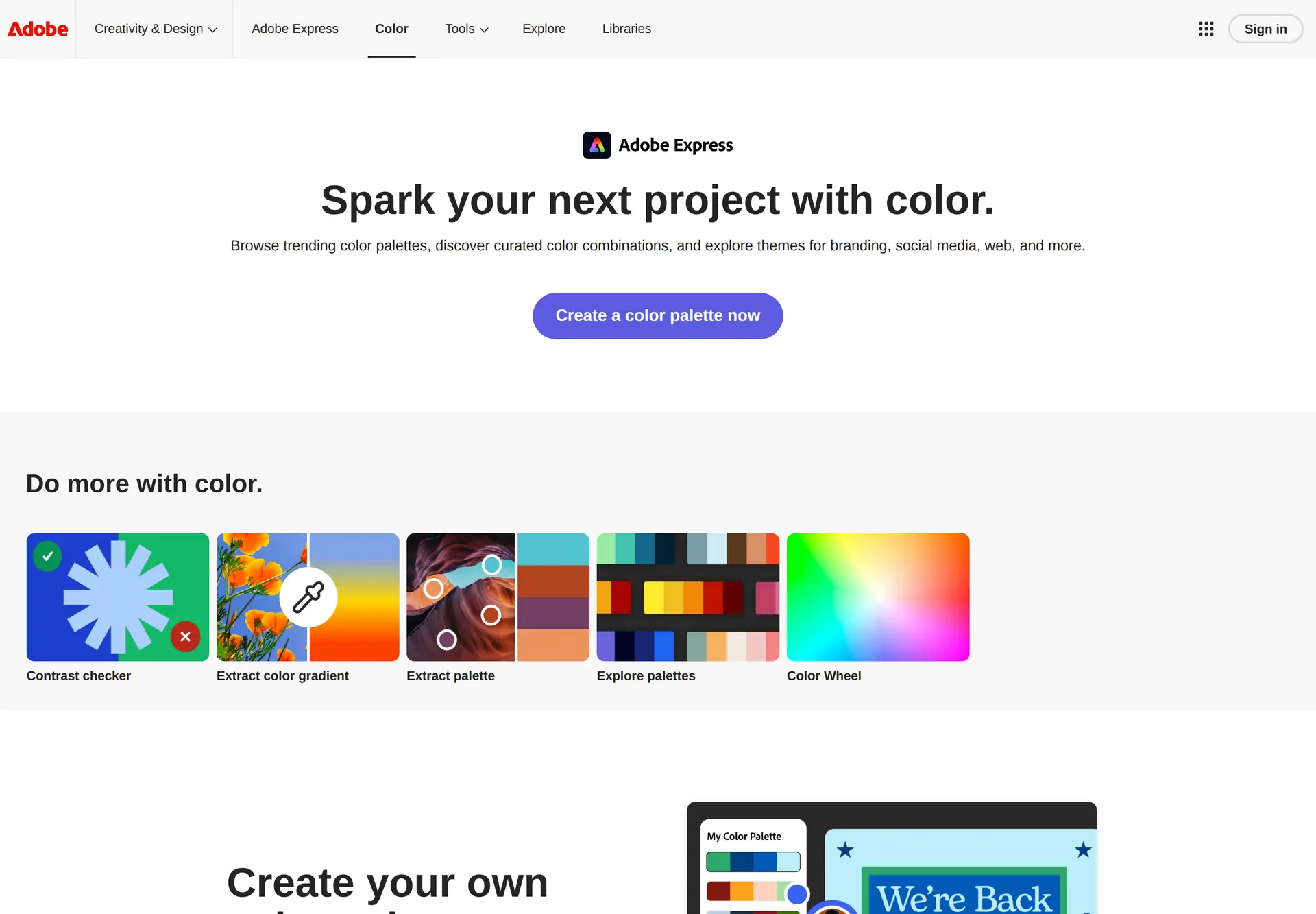 ابزار Adobe Color برای انتخاب رنگ پایه و ساخت یک پالت هماهنگ با استفاده از چرخه رنگ