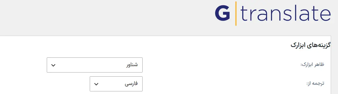 گزینه زبان اصلی