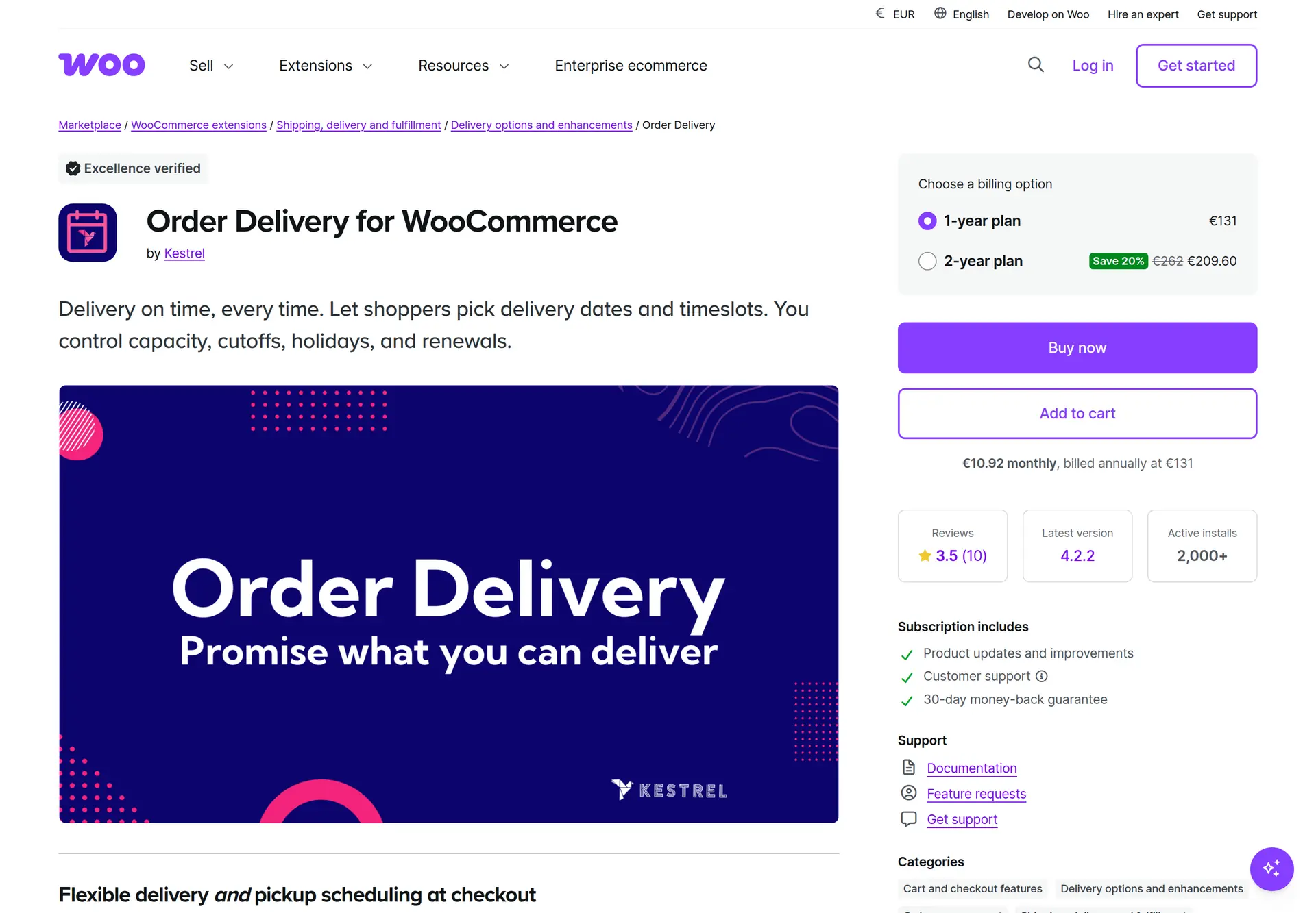 صفحهٔ رسمی Order Delivery for WooCommerce