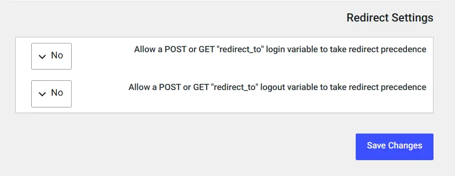 تنظیمات redirect_to