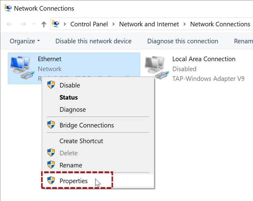 View Network Connections