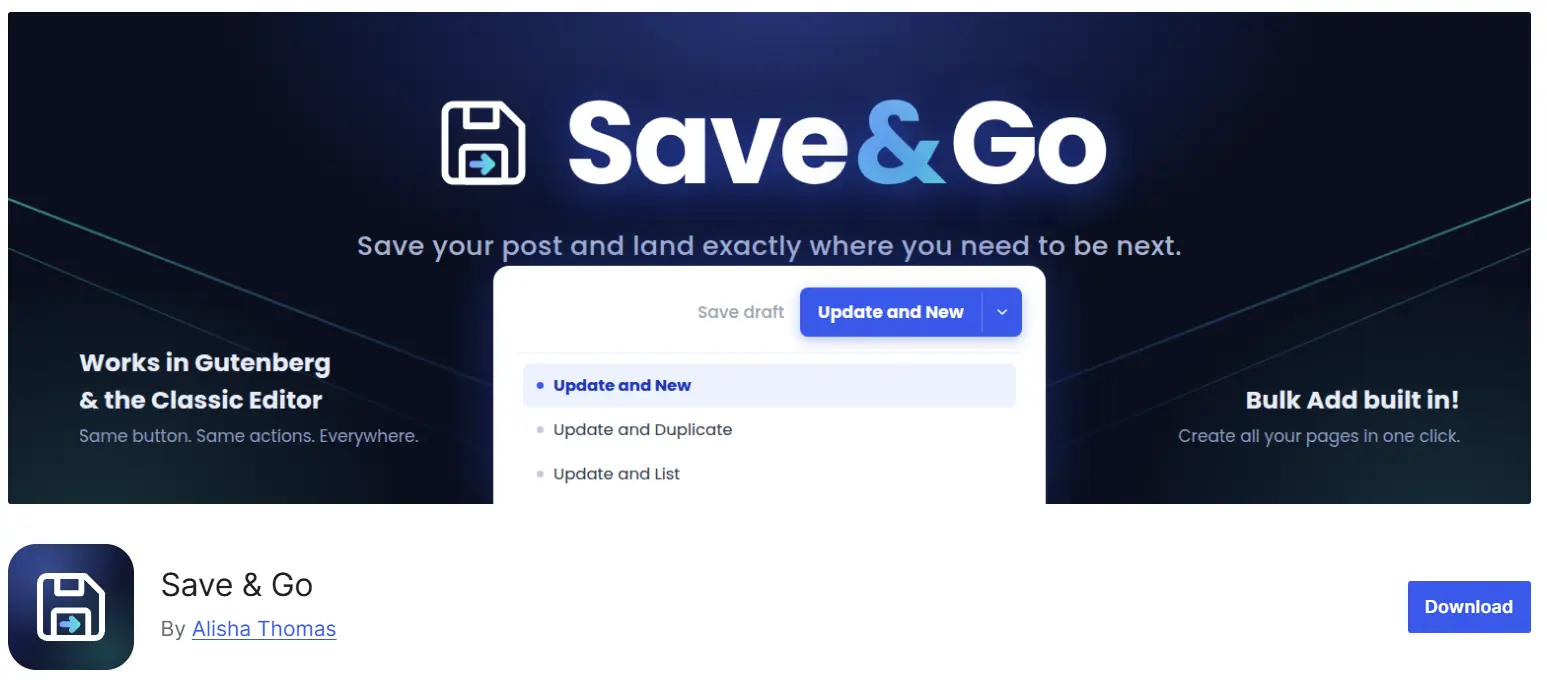 افزونه Save & Go