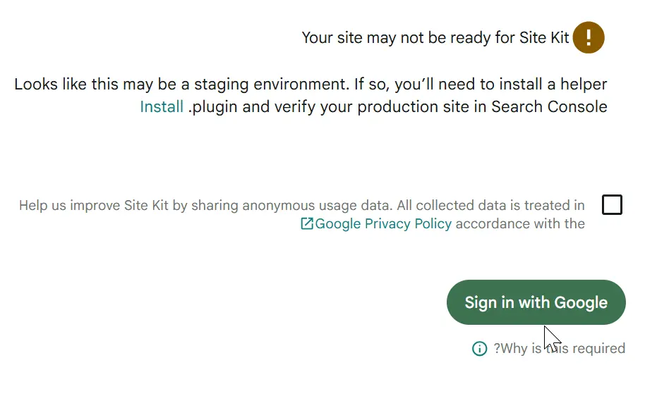 Sign in with Google
