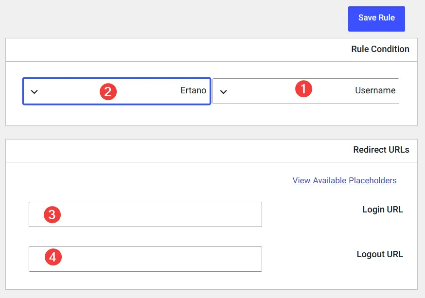 تنظیمات Specific Users