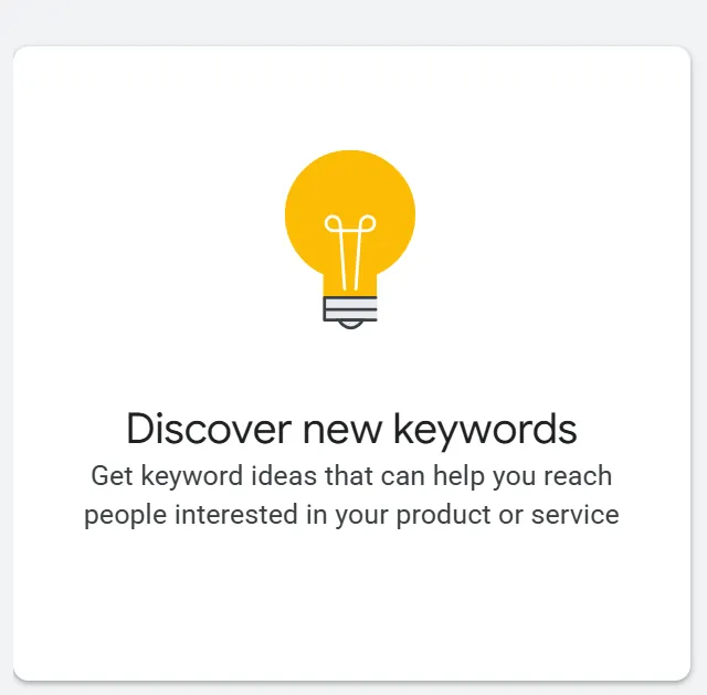 Discover new keywords