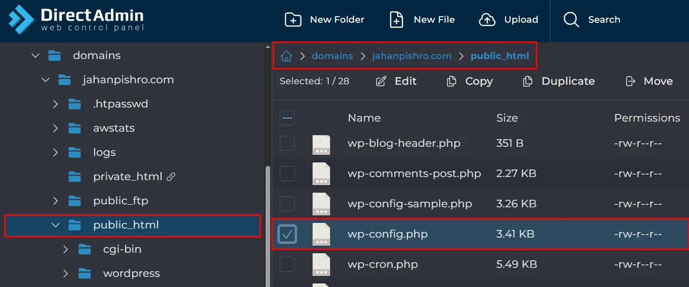  wp-config.php 