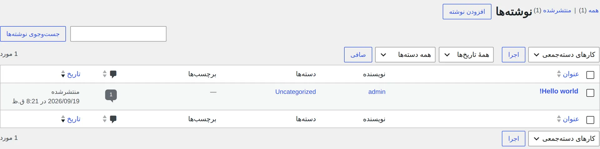 بازکردن نوشته دارای تصویر خارجی از فهرست نوشته‌های وردپرس