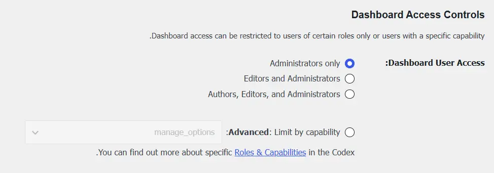 انتخاب کاربران مجاز در Dashboard User Access