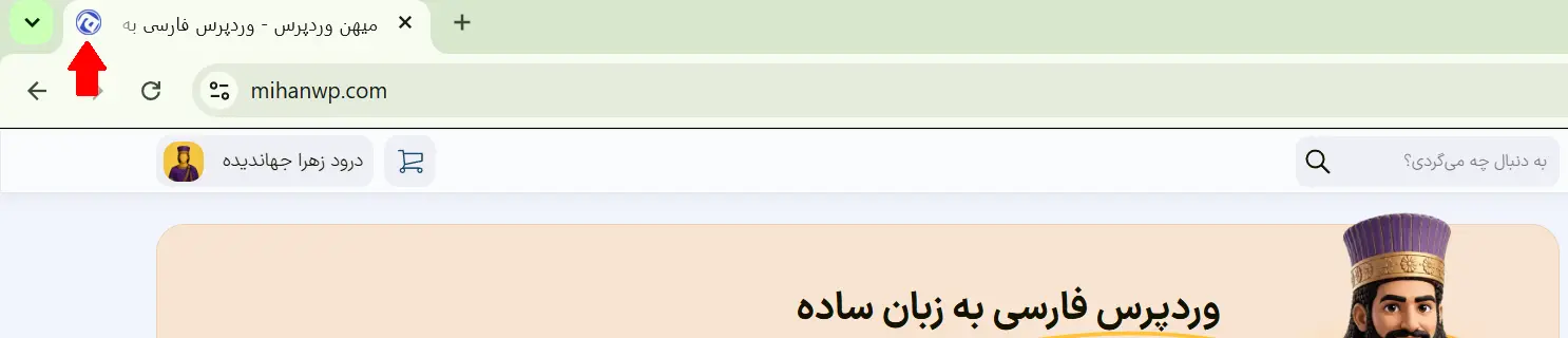 فاوآیکون میهن وردپرس