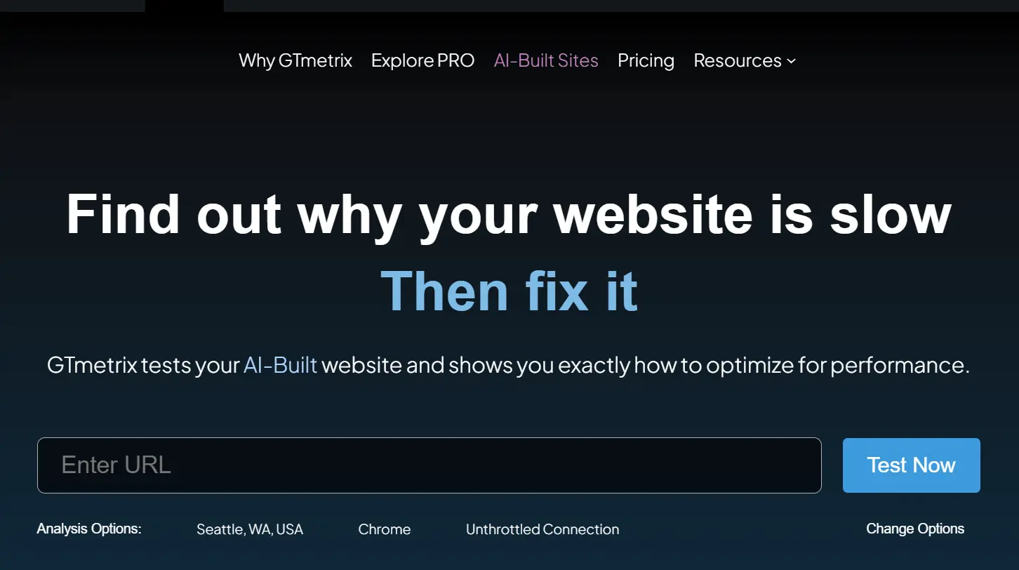 وبسایت جدید GTmetrix