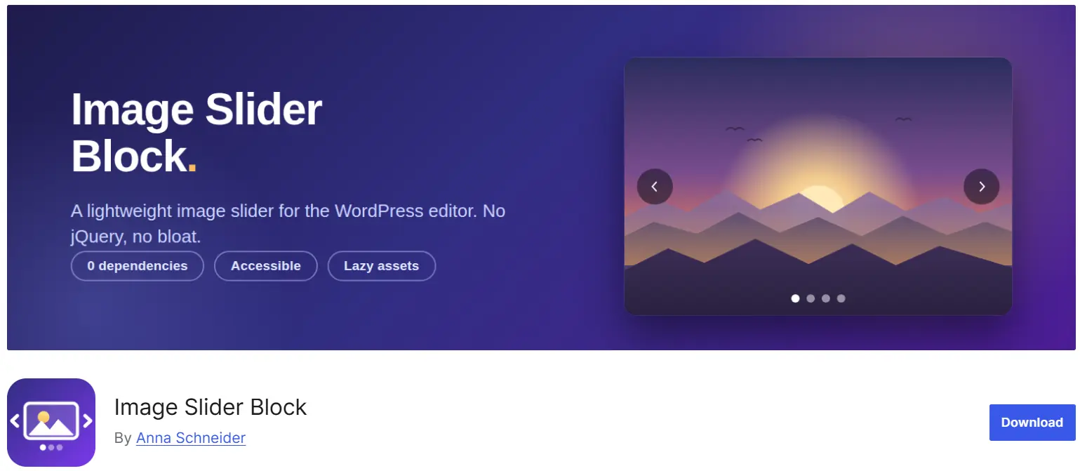 معرفی افزونه رایگان Image Slider Block