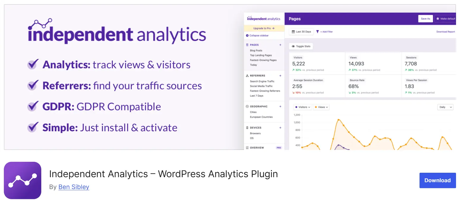 افزونه Independent Analytics