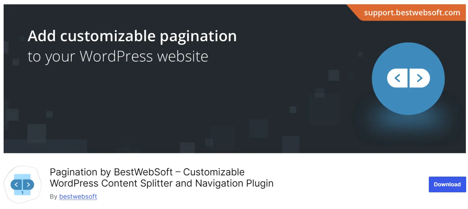 معرفی افزونه Pagination by BestWebSoft