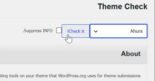 تنظیمات افزونه Theme Check